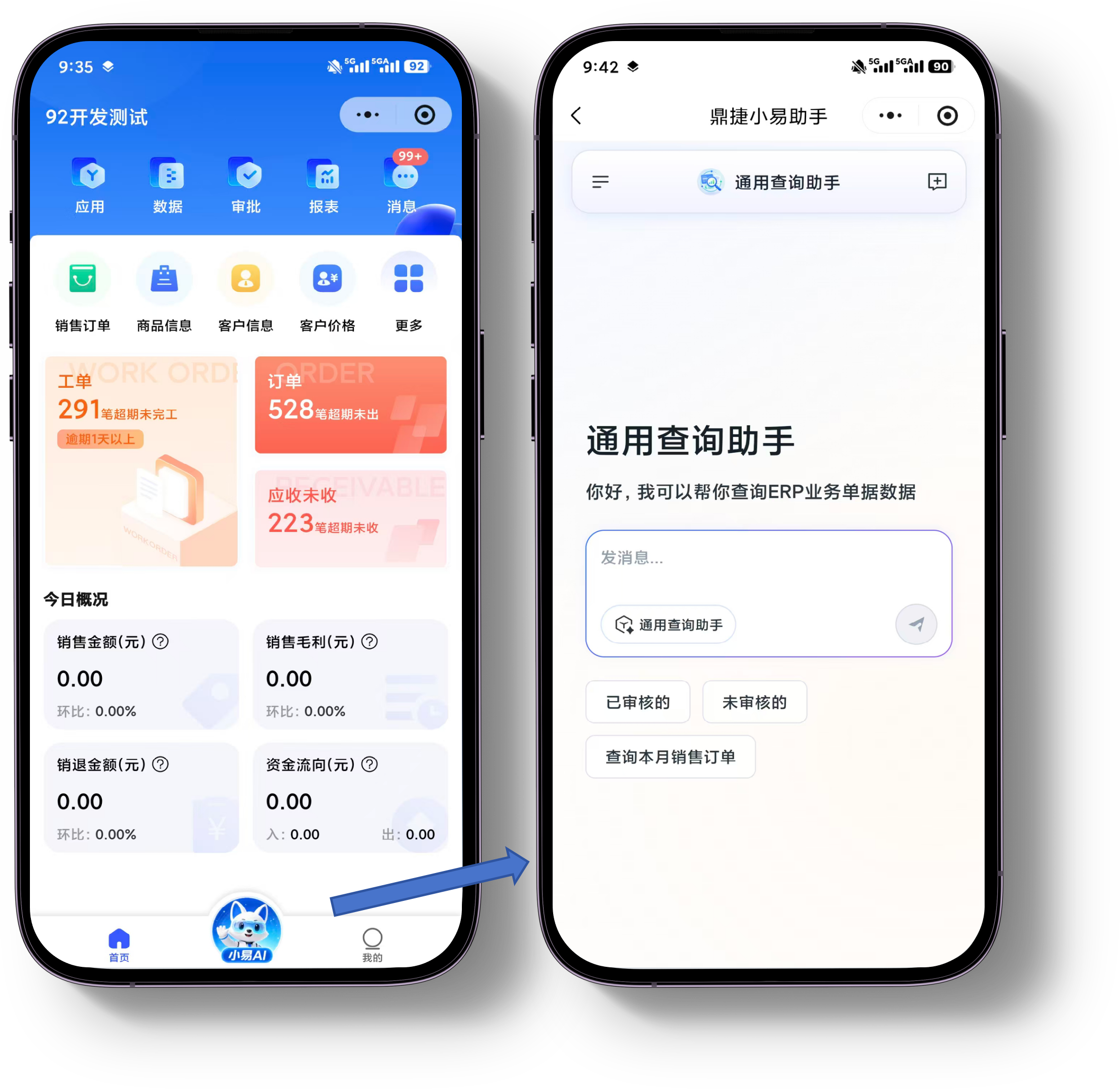 移动端通用查询助手界面